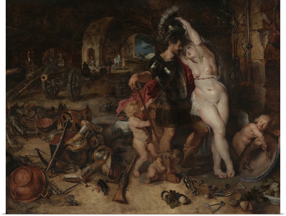 The Return from War: Mars Disarmed by Venus, by Peter Paul Rubens and Jan Brueghel the Elder, 1610-12, Flemish painting, o...