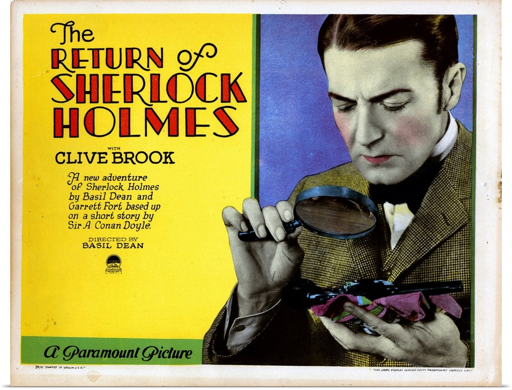 The Return Of Sherlock Holmes, Clive Brook, 1929.