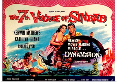 The Seventh Voyage of Sinbad - Vintage Movie Poster