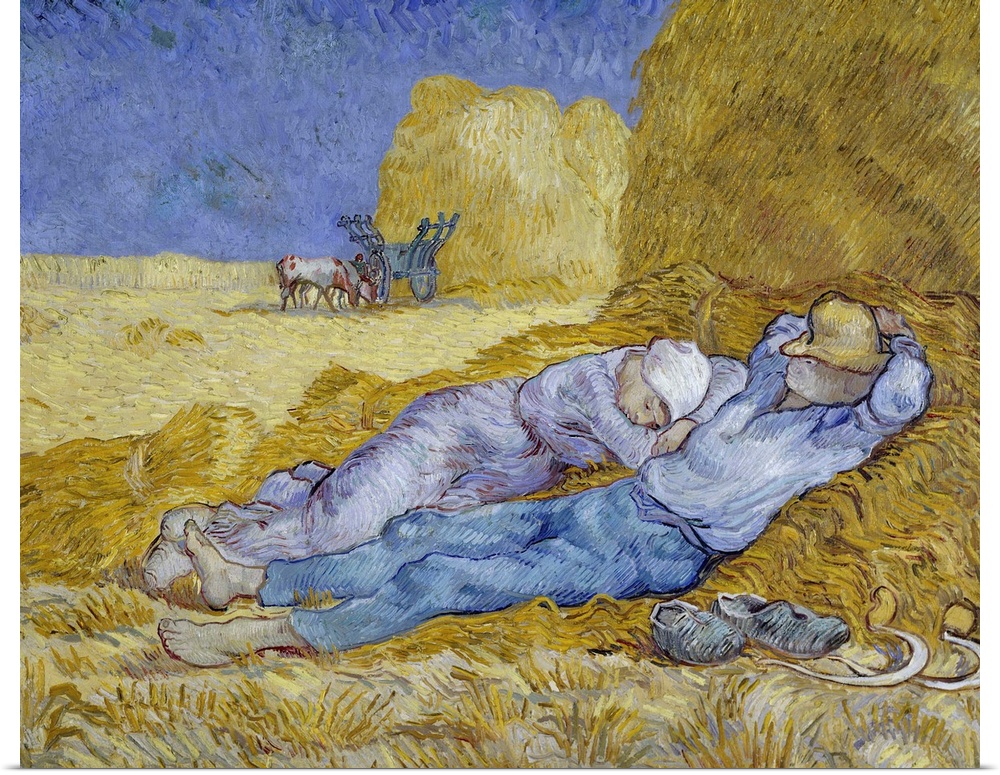 3709, Vincent Van Gogh, Dutch School. The Siesta. December 1889  January 1890. Oil on canvas, 0.73 x 0.91 m. Paris, musee ...