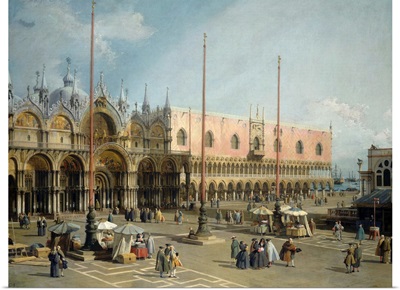The Square of Saint Mark's, Venice, by Canaletto, 1742-44, Italian painting