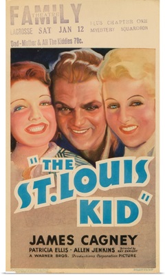 The St. Louis Kid, Window Card, Dorothy Dare, James Cagney, Patricia Ellis, 1934