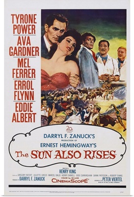The Sun Also Rises, Tyrone Power, Ava Gardner, Mel Ferrer, Errol Flynn, 1957