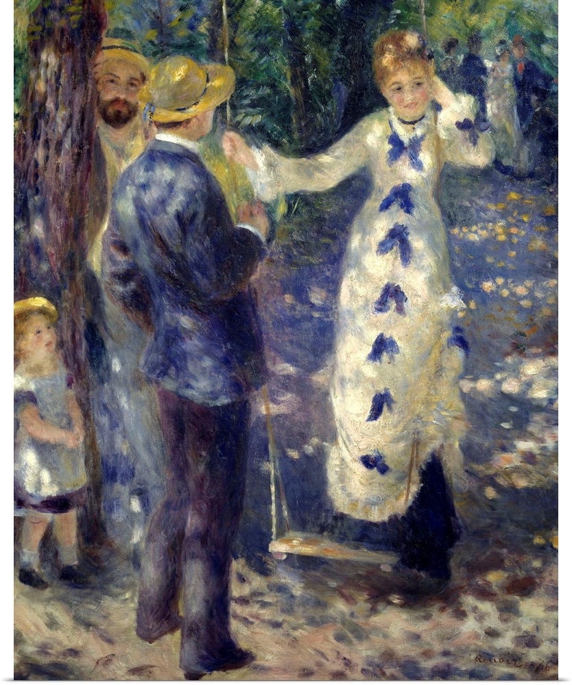 3711, Pierre Auguste Renoir, French School. The Swing. 1876. Oil on canvas, 0.92 x 0.73 m. Paris, musee d'Orsay. C3711, Re...