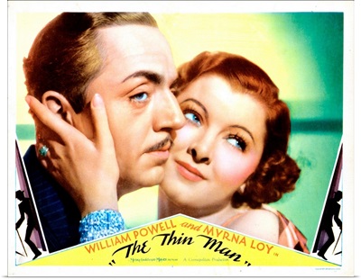 The Thin Man, US Lobbycard, William Powell, Myrna Loy, 1934