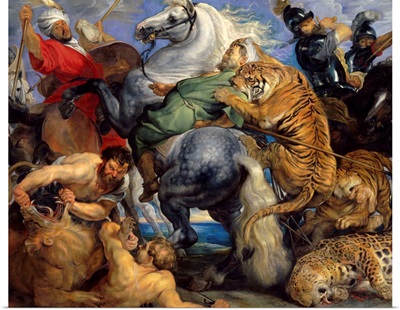 The Tiger Hunt, 1616, By Peter Paul Rubens, Flemish, oil on canvas