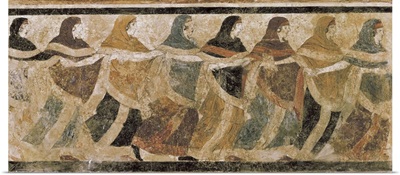 The Tomb of the Dancing Women. 1st half 4th BC. Etruscan art. Fresco