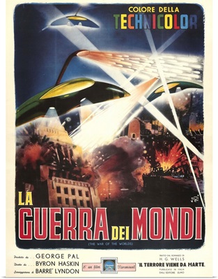 The War Of The Worlds, Italian Poster Art, 1953