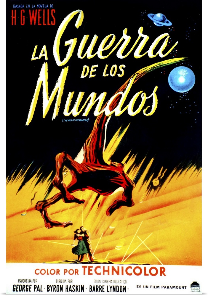 The War Of The Worlds, (aka La Guerra De Los Mundos), Spanish Poster Art, From Left: Ann Robinson, Gene Barry, 1953.