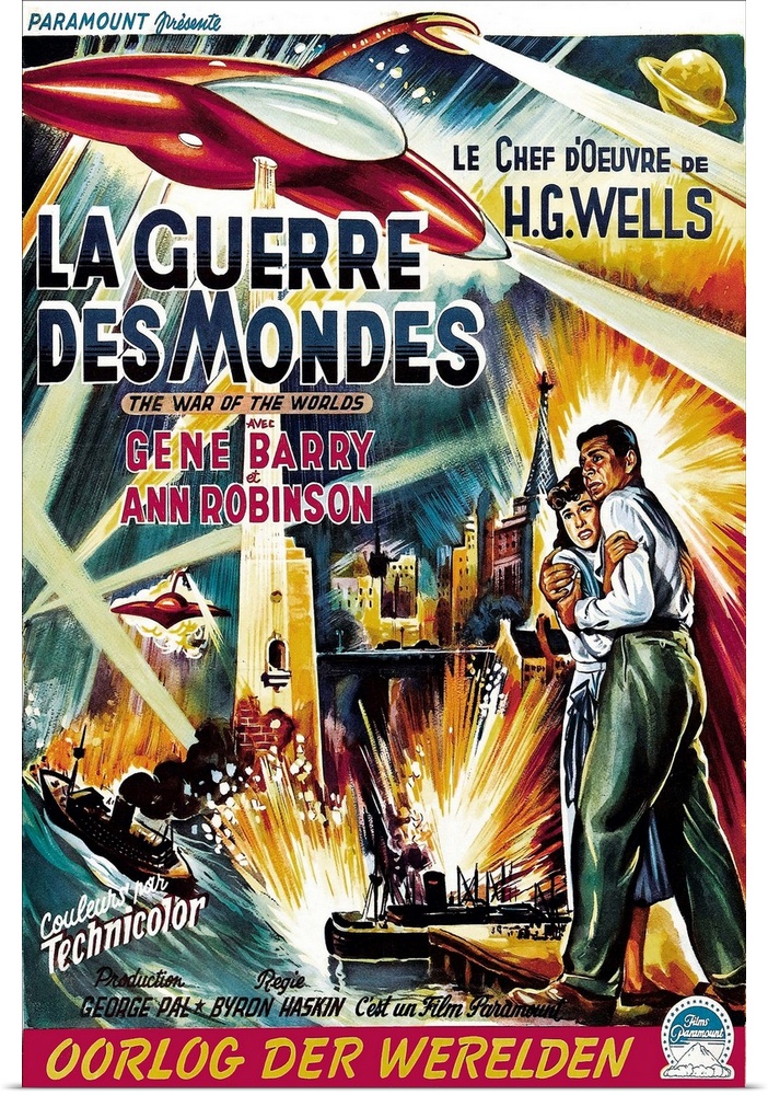 THE WAR OF THE WORLDS, (aka LA GUERRE DES MONDES), from left, Ann Robinson, Gene Barry, 1953