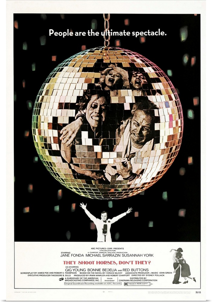 THEY SHOOT HORSES, DON'T THEY?, US poster, (in disco ball) top from left: Suzannah York, Michael Sarrazin, bottom from lef...