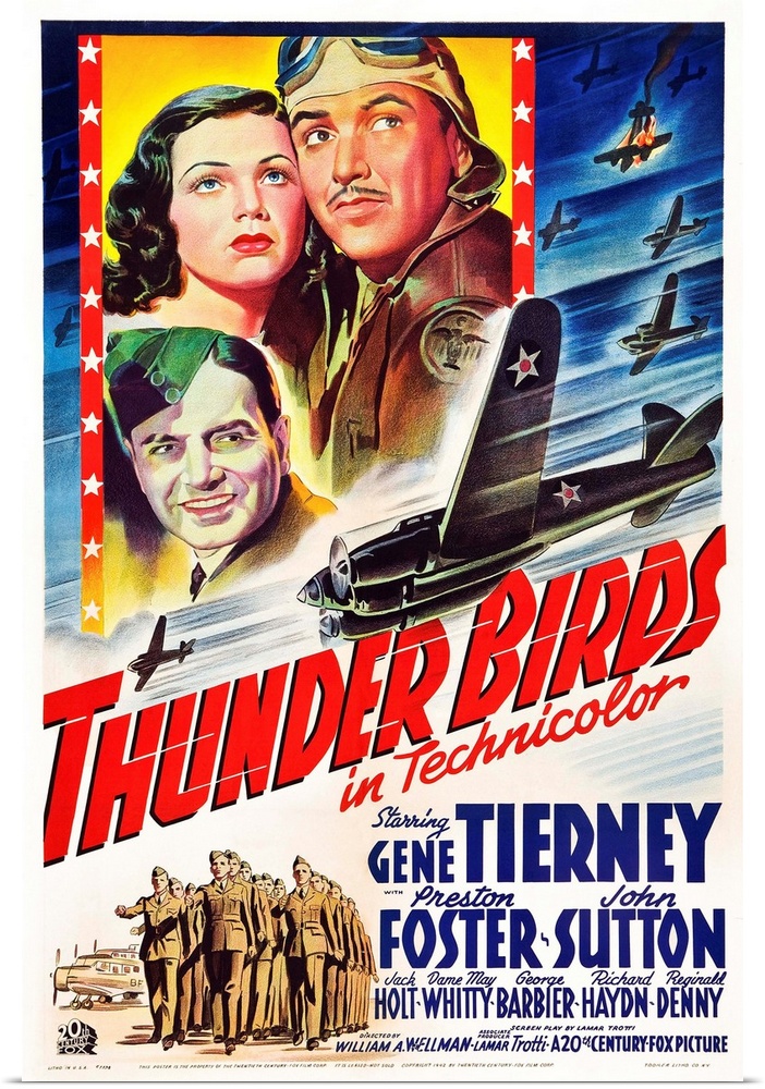 Retro poster artwork for the film Thunder Birds.
