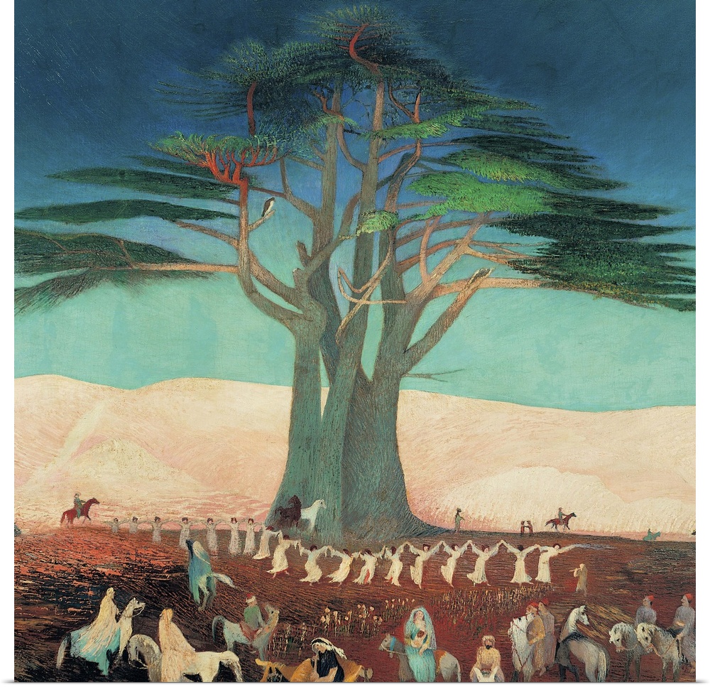 Kosztka Tivadar Csontv ry, Pilgrimage to the Cedars of Lebanon, 1907, 20th Century, oil on canvas, Ungheria Budapest, Magy...