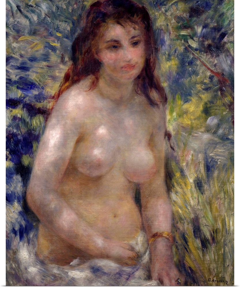 3769, Pierre Auguste Renoir, French School. Study. Torso, Sun effect. 1875. Oil on canvas, 0.81 x 0.65 m. Paris, musee d'O...