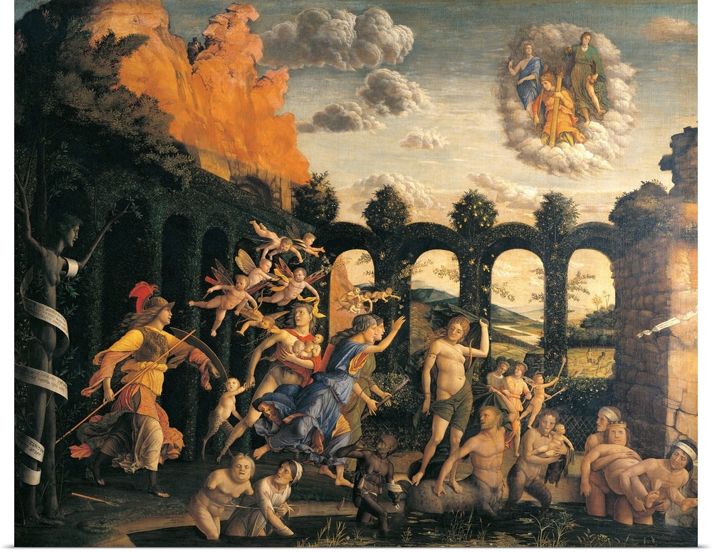 Triumph of Virtue, by Andrea Mantegna, 1502 about, 16th Century, tempera on canvas, cm 160 x 192 - France, Ile de France, ...