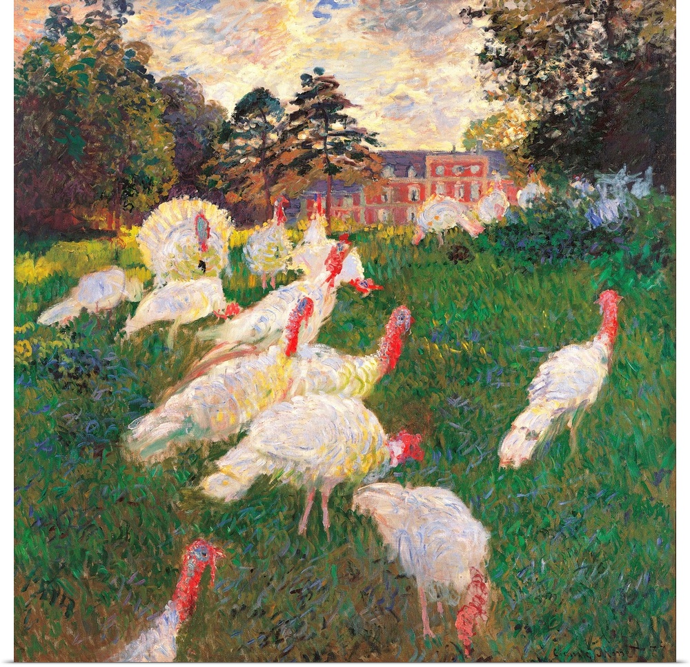 The Turkeys, by Claude Monet, 1877, 19th Century, oil on canvas, cm 174,5 x 172,5 - France, Ile de France, Paris, Muse dOr...