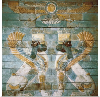 Two Androcephalic Sphynxes, Persian art