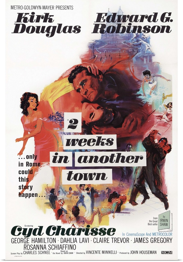 Retro poster artwork for the film Two Weeks in Another Town.