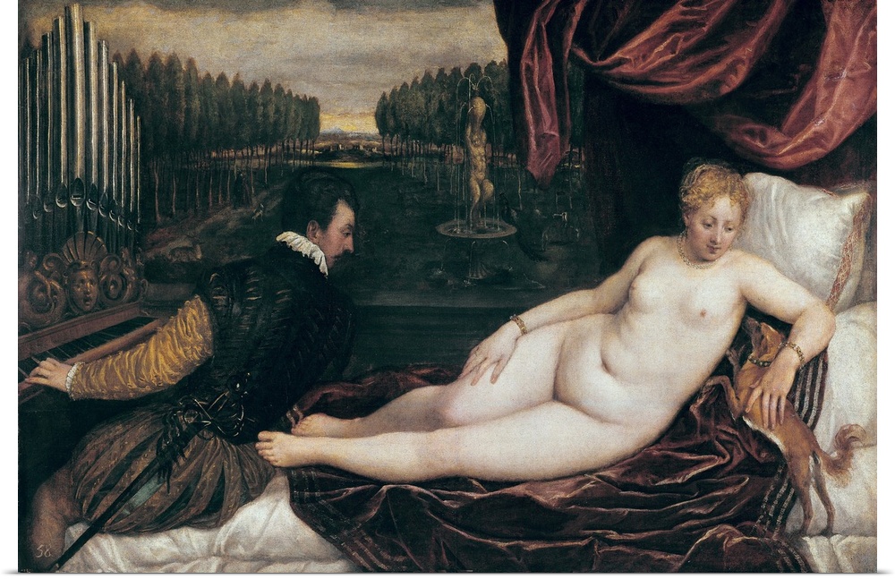 Venus and the Organist. 1555. By Titian. Prado Museum. Madrid, Spain