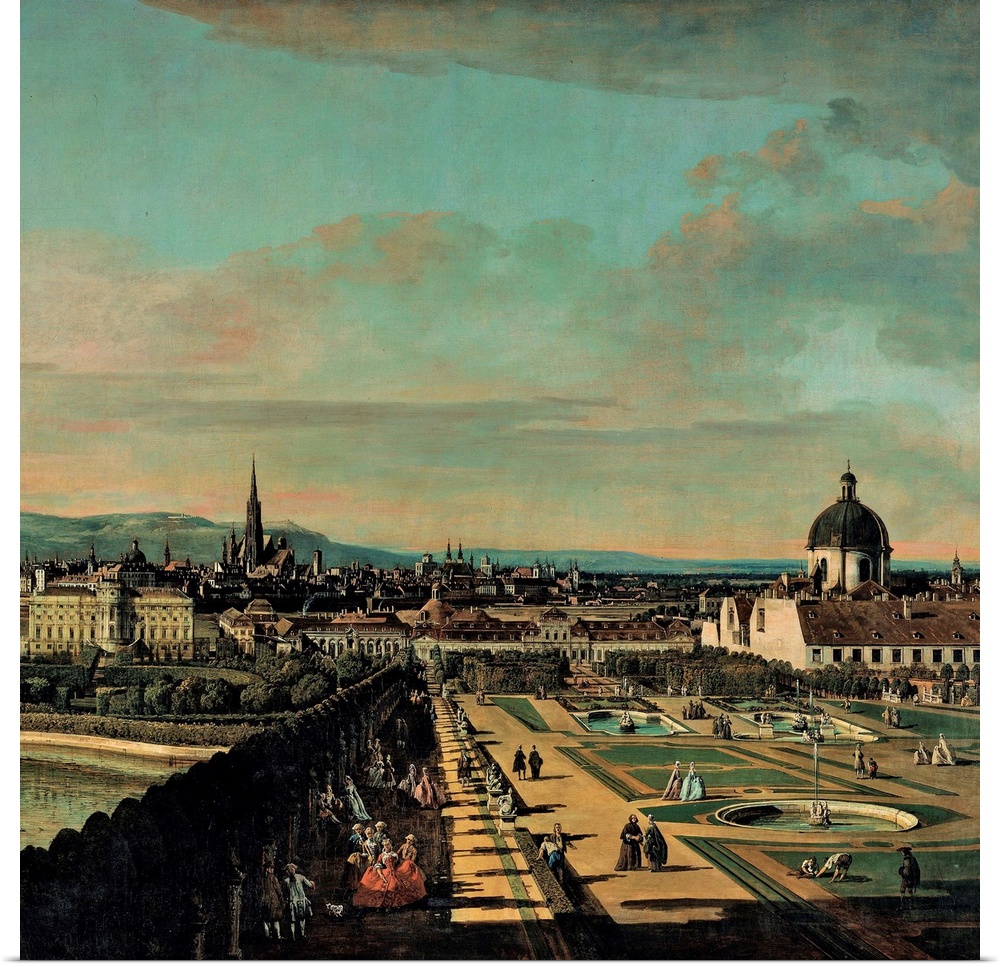 Bellotto Bernardo, View of Vienna from the Belvedere, 1759 - 1760, 18th Century, oil on canvas, Austria, Wien, Kunsthistor...