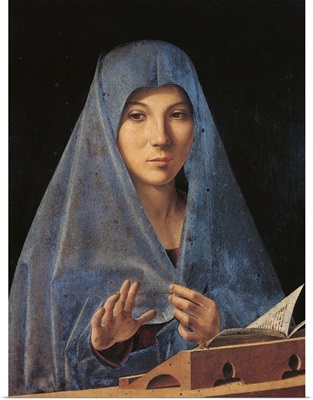 Virgin Annunciate, by Antonello da Messina, c. 1476-77. Sicilian Regional Art Gallery
