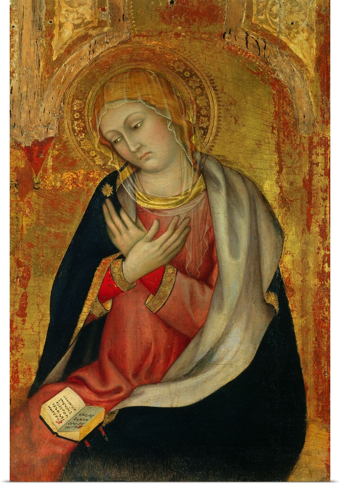 Taddeo Di Bartolo, Italian School. Virgin of the Annunciation. 1400-1405. Oil on wood, 0.77 x 0.51 m. Avignon, musee du Pe...