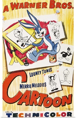 Warner Brothers Cartoon - Vintage Cartoon Poster