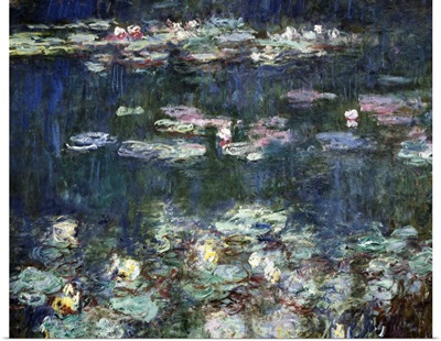 Waterlilies, Green Reflections, Detail. 1914-1918