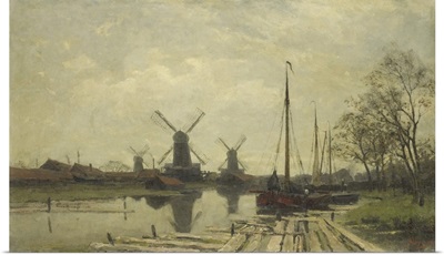 Waterway near the Baarsjes, Amsterdam, by Jan Hillebrand Wijsmullerm