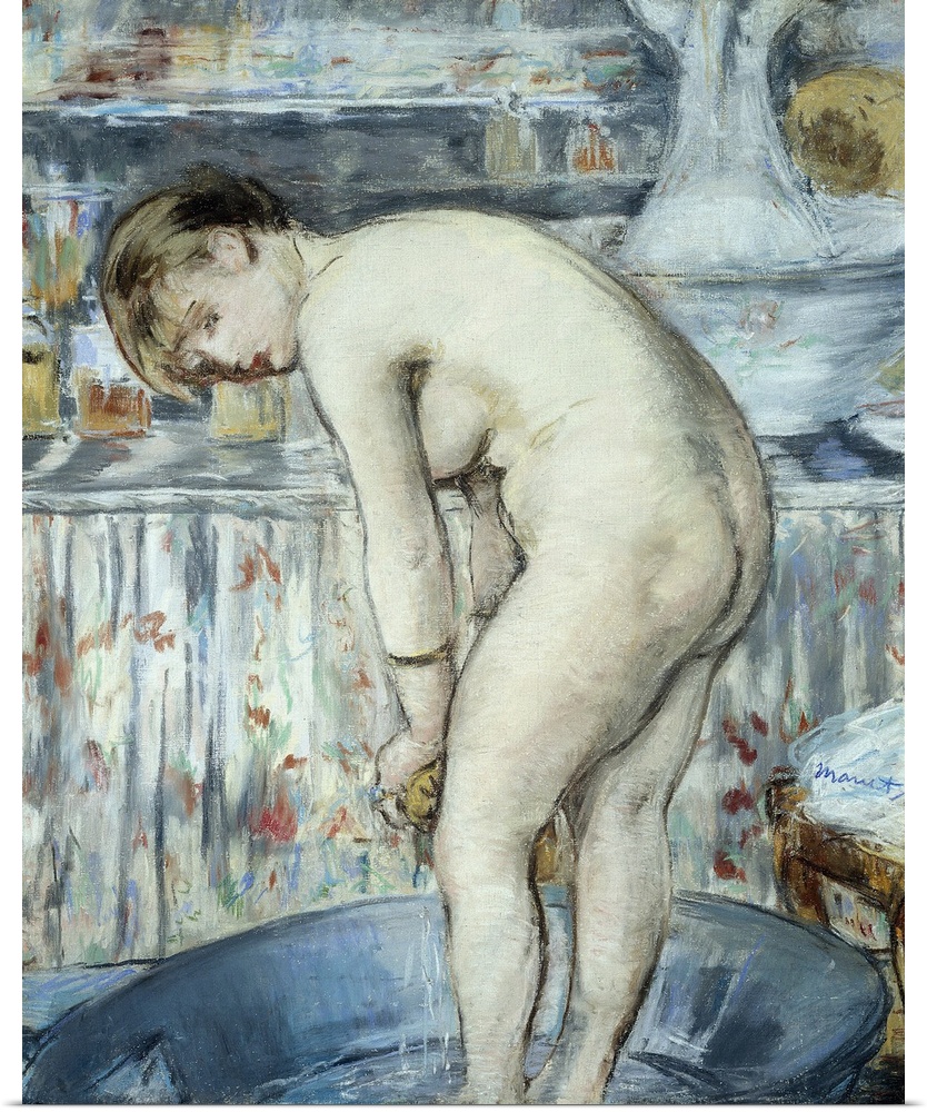 3500 , Edouard Manet (1832-1883), French School. Woman in a tub. 1878. Pastel on canvas