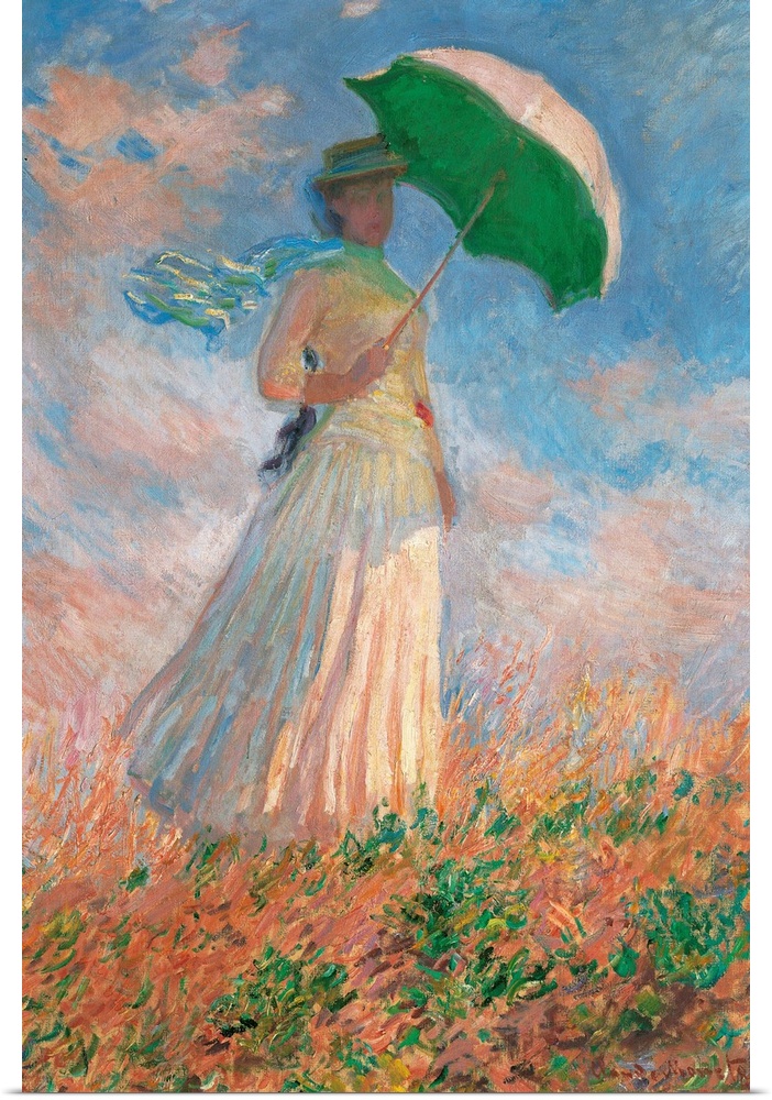 Woman with a Parasol Turned to the Right, by Claude Monet, 1886, 19th Century, oil on canvas, cm 131 x 88 - France, Ile de...