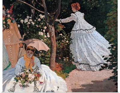 Women in the Garden, by Claude Monet, 1866-1867. Musee d'Orsay, Paris, France. Detail