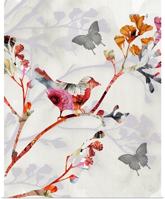 Bird And Cherry Blossoms II