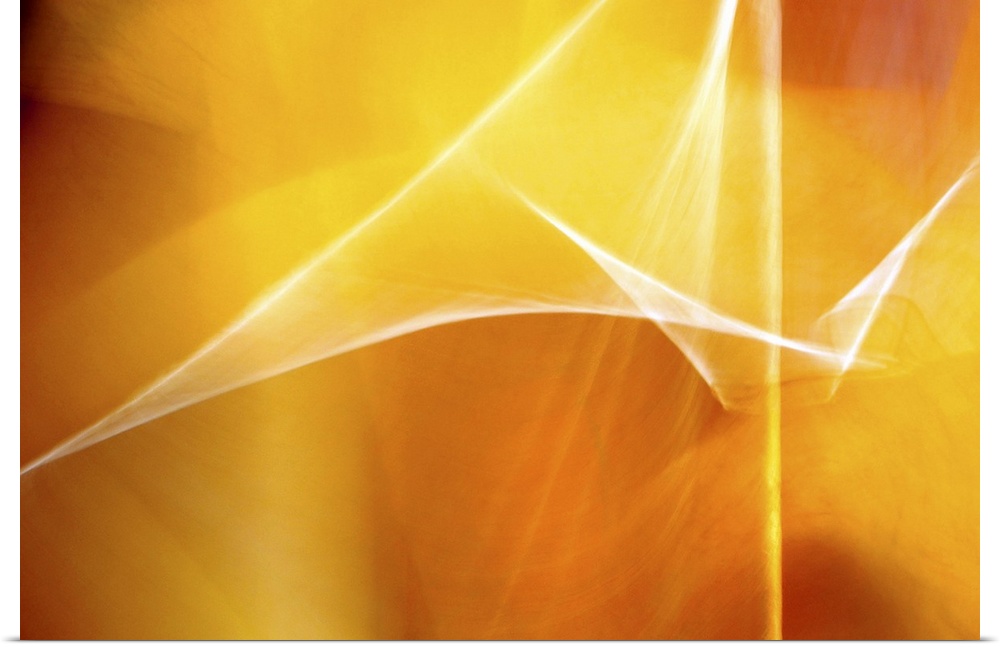 Digital abstract art in bright shades of yellow and orange.