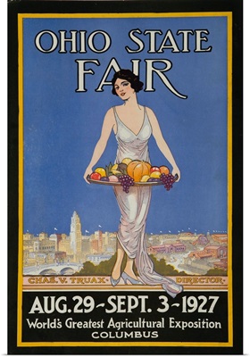1927 Ohio State Fair Advertising Poster
