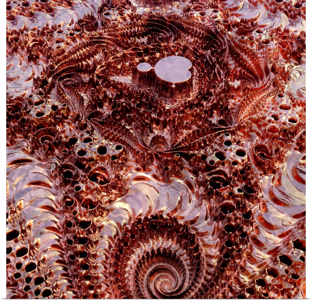 3D Mandelbrot fractal. Computer-generated image derived form a Mandelbrot Set.