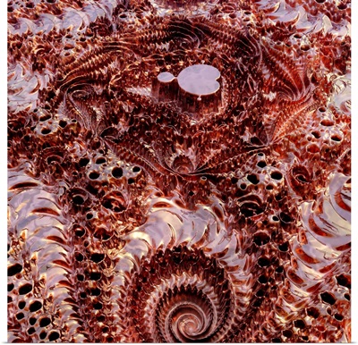 3D Mandelbrot fractal. Computer-generated image derived from a Mandelbrot Set.