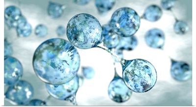 3D Molecules Of Water