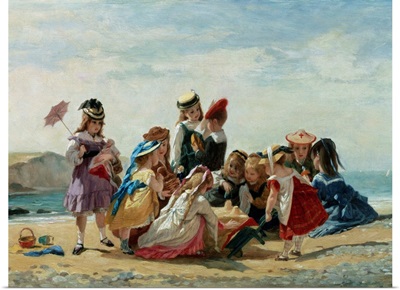 A Day At The Seaside By Timoleon Lobrichon