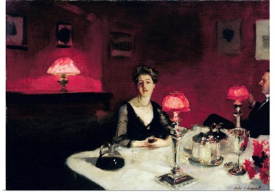 A Dinner Table At Night By John Singer Sargent