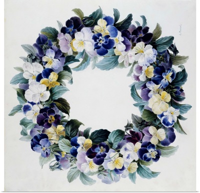A Garland Of Pansies By Antoine Pascal