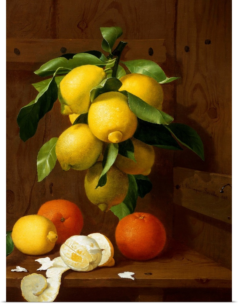 A Still Life Of Lemons And Oranges By Antonio Mensaque