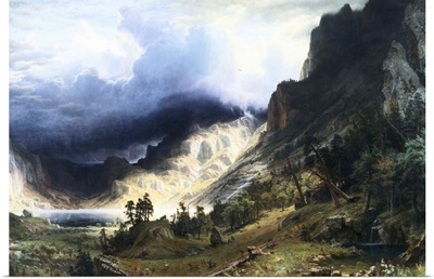 A Storm In The Rocky Mountains - Mt. Rosalie By Albert Bierstadt