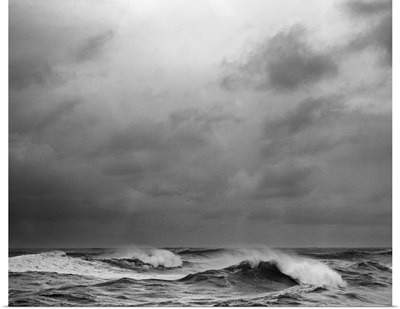 A stormy sea off the coast of Oregon in the winter