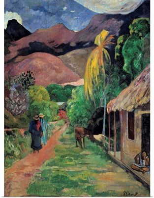 A street in Tahiti by Paul Gauguin