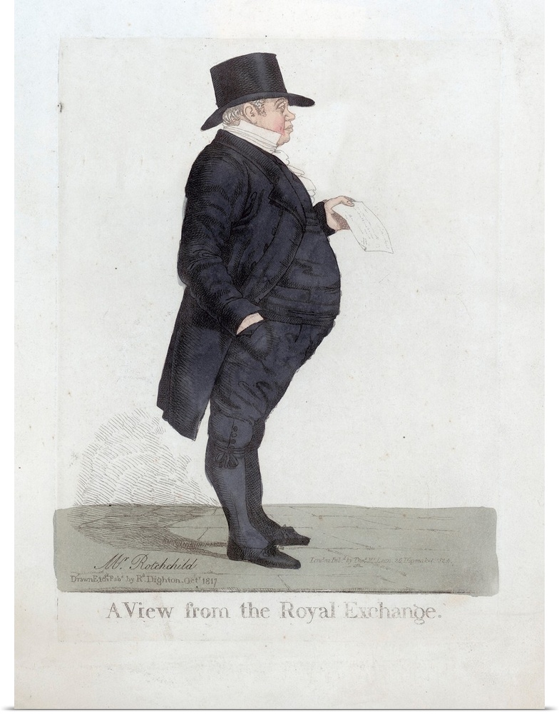 An illustration of Nathan Meyer Rothschild by Richard Dighton.