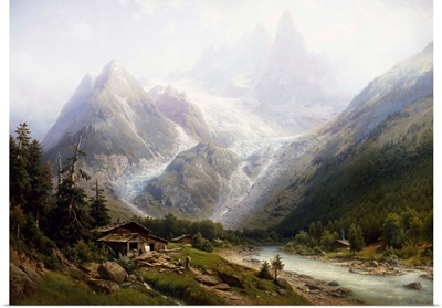 A View Of Chamonix And Mont Blanc By Joseph Jansen