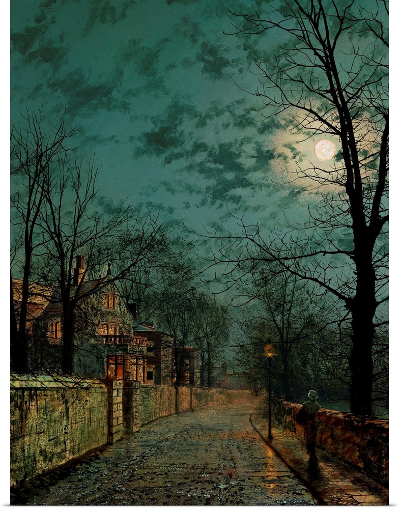 A Wet Winter's Evening by John Atkinson Grimshaw