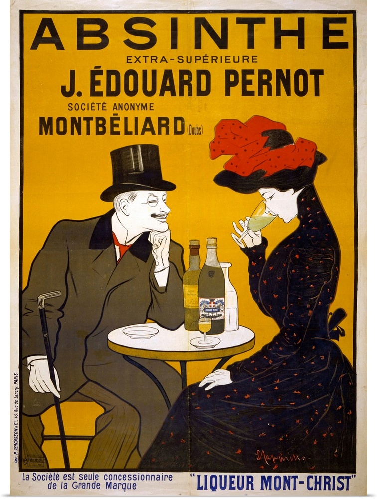 Absinthe extra-superieure J. Edouard Pernot. Poster from between 1900 and 1905, 150 x 110 cm.