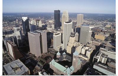 Aerial view of downtown Minneapolis, Minnesota